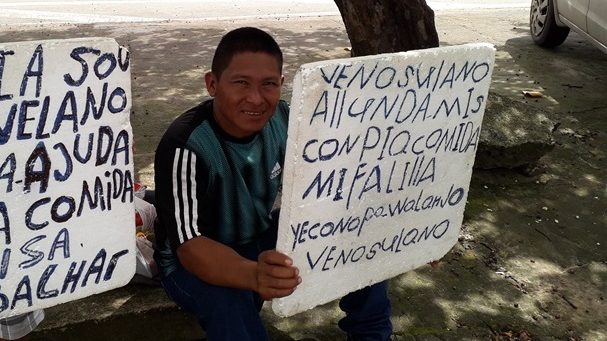 Venezuelanos estão abrigados na sede da Funai